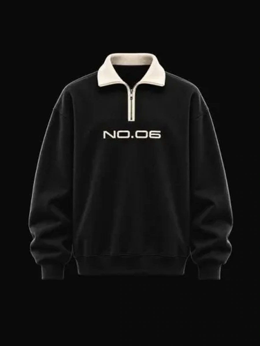 Zip Crew, Black, front